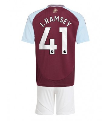 Aston Villa Jacob Ramsey #41 Hemmakläder Barn 2024-25 Kortärmad (+ Korta byxor)